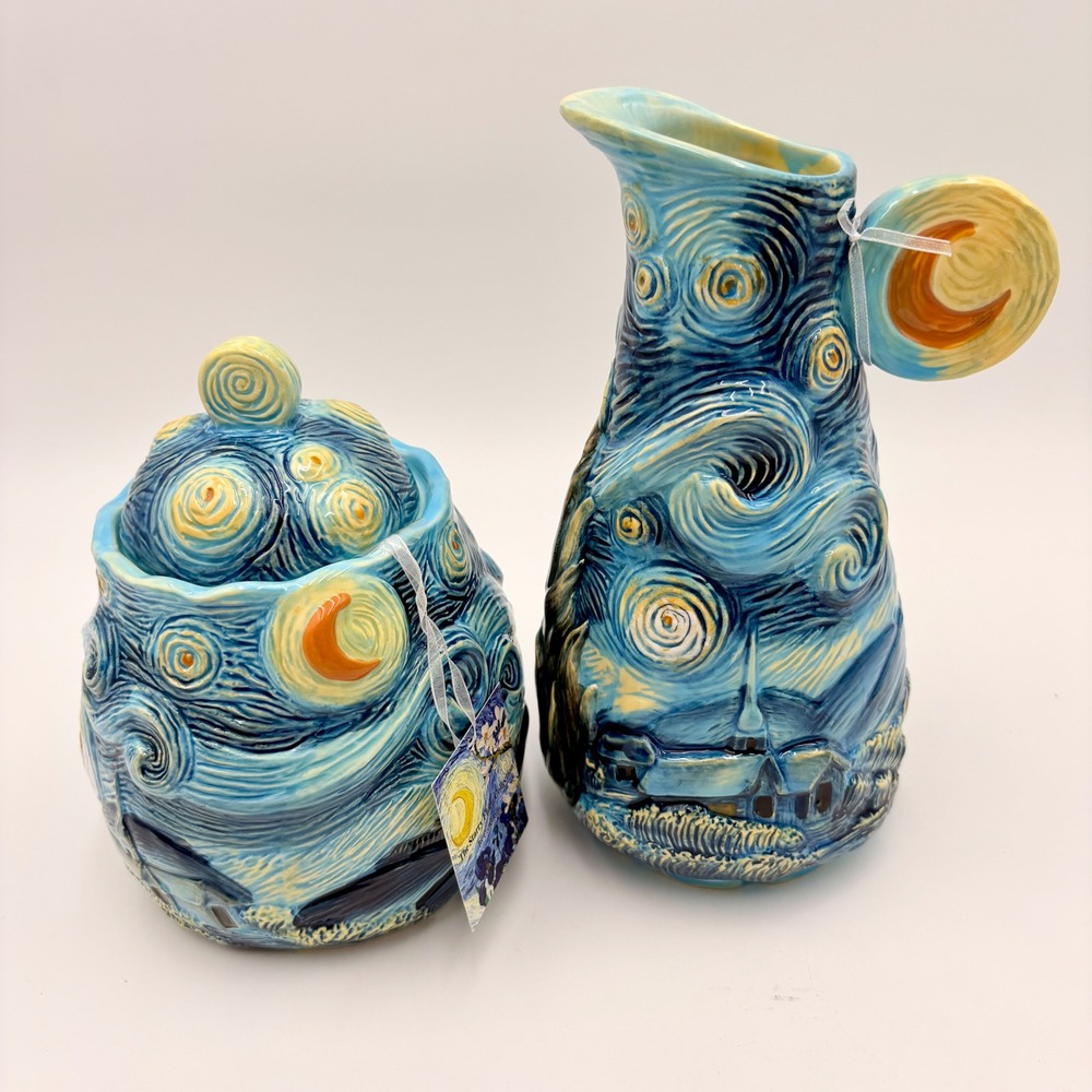 Corner Ruby The Starry Collection Van Gogh Starry Night Pitcher and Canister Set